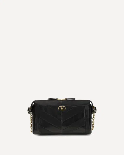 Valentino Garavani Panthea Small Shoulder Bag In Black