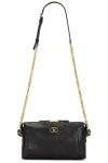 Valentino Garavani Panthea Small Shoulder In Nappa Leather With Chevron Pattern Bags In Black