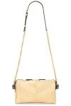 Valentino Beige Panthea Small Shoulder Bag In Brown