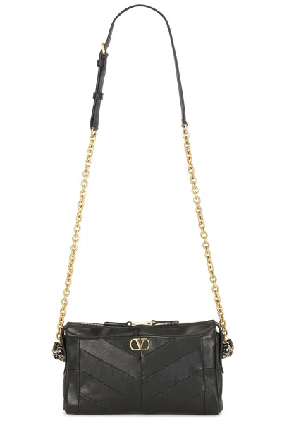 Valentino Garavani Panthea Small Shoulder Bag In Gray