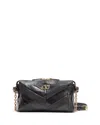 Valentino Garavani Panthea Small Shoulder In Nappa Leather With Chevron Pattern Bags In Black