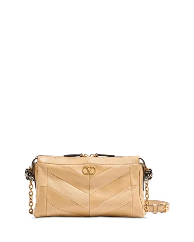 VALENTINO GARAVANI PANTHEA SMALL VLOGO LEATHER SHOULDER BAG