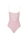 Valentino Printed Lycra One-piece Swimsuit Woman Pink S In Pink