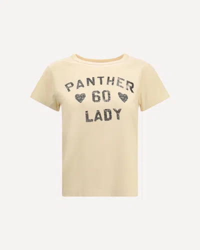 Valentino Panther Lady T-shirt In Sand