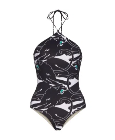 Valentino Panther Lycra Swimsuit