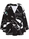 Valentino Terry Cotton Leopard Cape