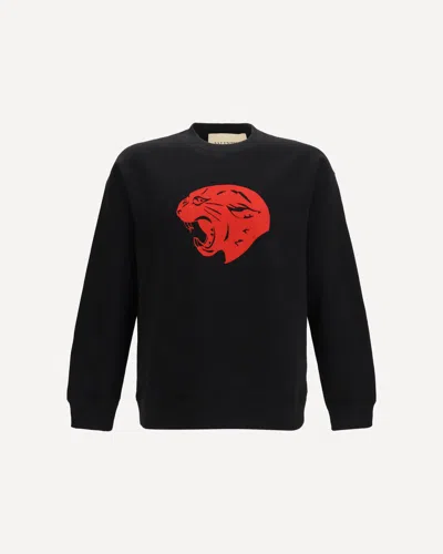 Valentino Panther Sweatshirt In Black
