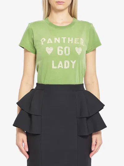 Valentino Panther T-shirt In Green