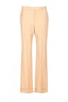 Valentino Camel Trousers With Side Pockets And Cuffs