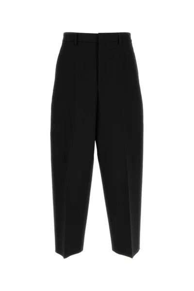 Valentino Sophisticated Black Wool Blend Pants For Men