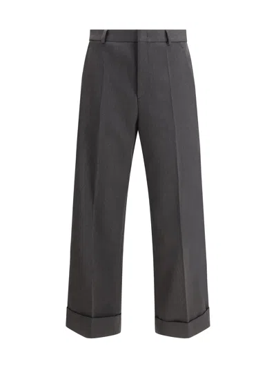 VALENTINO CHARCOAL WOOL PANT
