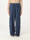 Valentino Garavani Wide-leg Cargo Jeans In Blue
