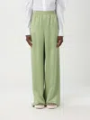 Valentino Silk Wide-leg Trousers In Green