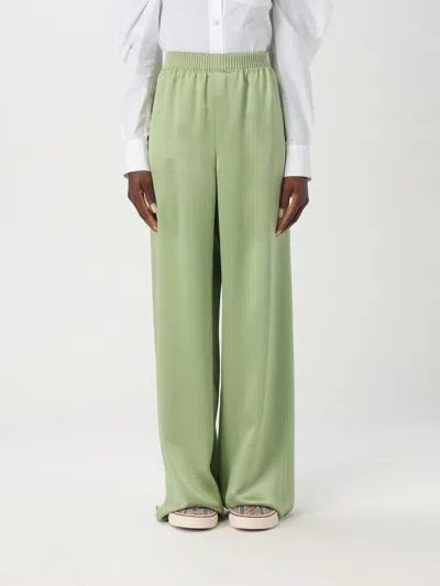 VALENTINO PANTS VALENTINO WOMAN COLOR GREEN,421739012