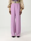 Valentino Elastic Wide Leg Trousers In Purple
