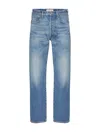Valentino Rockstud Cotton Denim Jeans In Medium Blue Denim