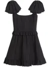 Valentino Crepe Couture Mini Dress - Women's - Silk/virgin Wool In Black