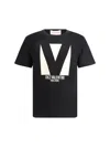 Valentino Pap Maxi Print Men's T-shirt In Nero