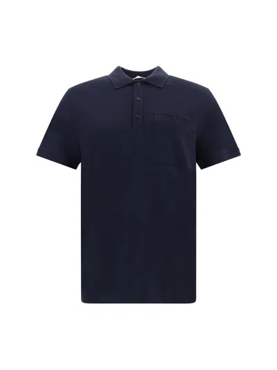 Valentino Pap Polo Shirt In Blue