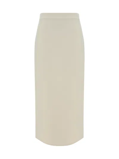 Valentino Pap Solid Skirt In Neutral