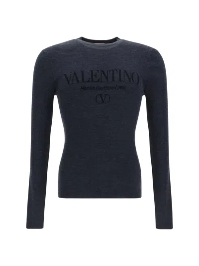 Valentino Pap Sweater In Gray
