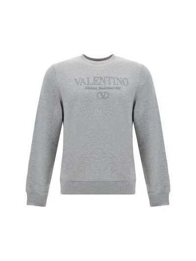 Valentino Pap Sweatshirt In Grigio Melange