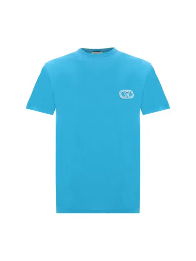 Valentino Pap T-shirt In Sky Blue