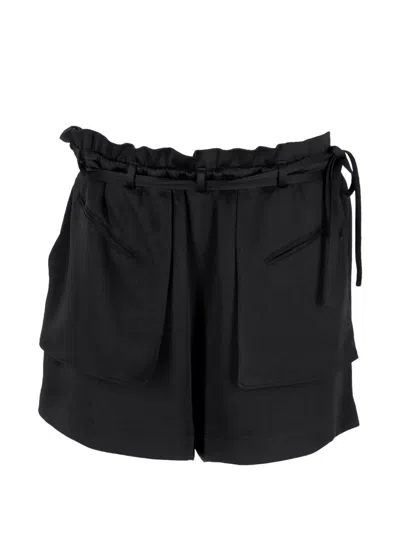 Pre-owned Valentino Paperbag Shorts In Black