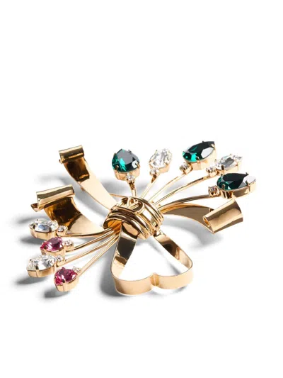 Valentino Garavani Papier Floral Brooch In Multi