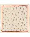 Valentino Garavani Papier Floreal Silk Scarf Woman Butter Uni In Neutral