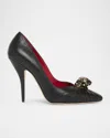 Valentino Garavani Panthea Goatskin Pumps 105mm Woman Black 39.5 In Black