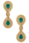 Valentino Gold-tone Crystal Earrings In Multi
