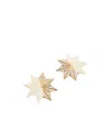 Valentino Pas Plus Earrings In Metal, Enamel And Swarovski Crystals In Gold