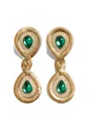 Valentino Gold-tone Crystal Earrings In Gold