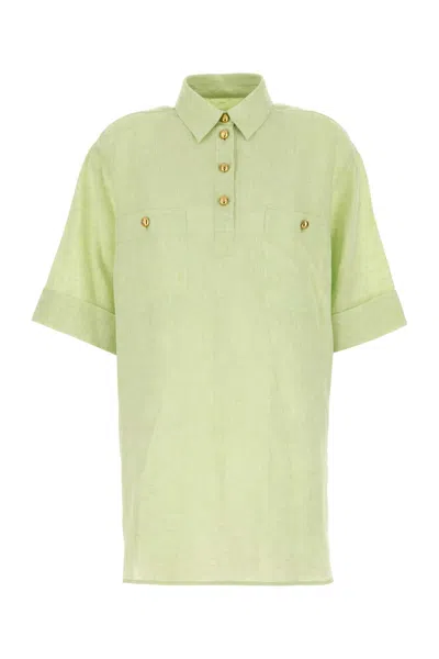 VALENTINO PASTEL GREEN LINEN BLOUSE