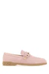 Valentino Garavani Women Leisure Flows Leather Loafers In Rosequartz
