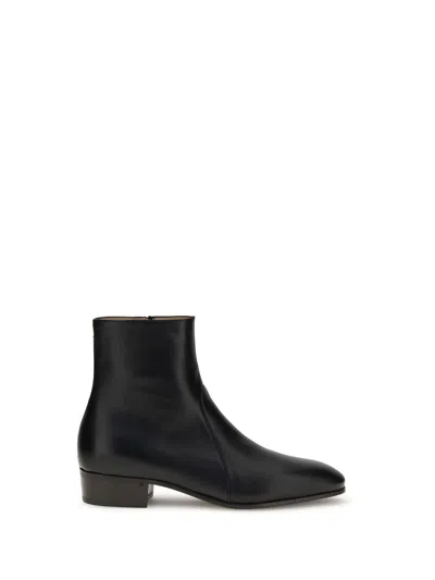 Valentino Garavani Pat Ankle Boots In Black
