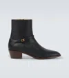 Valentino Garavani Man Ankle Boots Black Size 12 Leather In Black