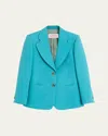 Valentino Turquoise Blazer 2 Buttons In Blue
