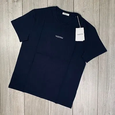 Pre-owned Valentino Patch T-shirt In Colour_navy, Sale, T-shirts