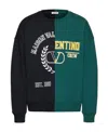 Valentino Colorblock Logo Print Sweatshirt In Black