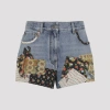 Valentino Patchwork Jeans With Embroidered-beads In Multi