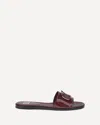 Valentino Maroon Leather Sandals