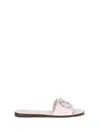 Valentino Patent Leathe Vlogo Slide Sandals