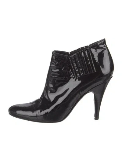 Pre-owned Valentino Garavani Patent Leather Boots In Black