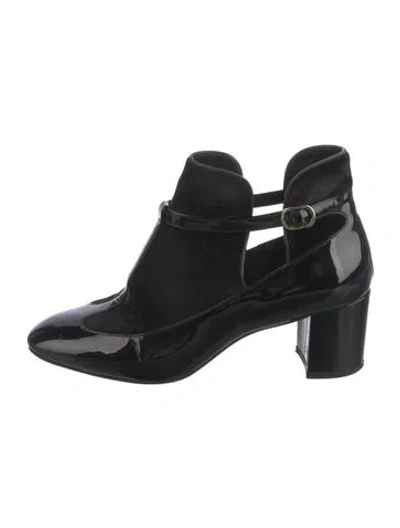 Pre-owned Valentino Garavani Patent Leather Boots In Black