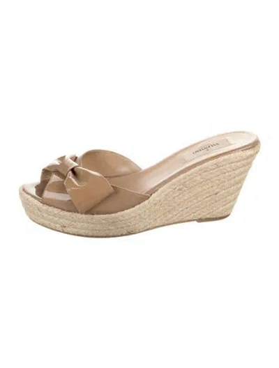 Pre-owned Valentino Garavani Patent Leather Espadrilles In Multicolor
