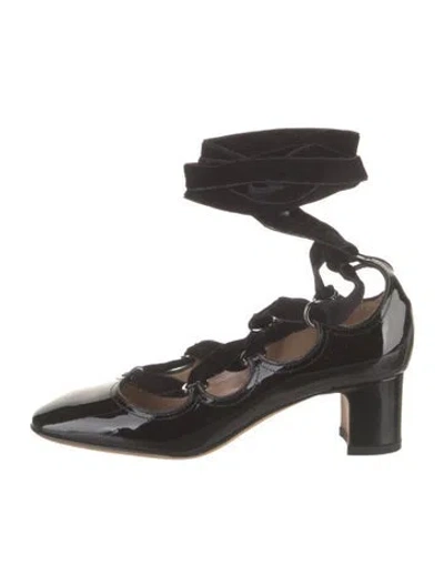 Pre-owned Valentino Garavani Patent Leather Flats In Black