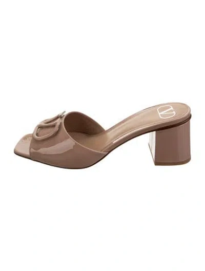 Pre-owned Valentino Garavani Patent Leather Mules In Pink