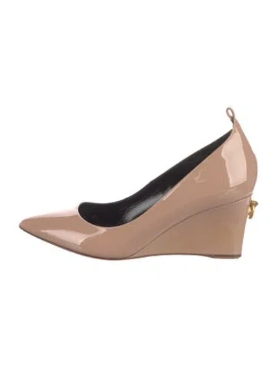 Pre-owned Valentino Garavani Patent Leather Pumps In Neutral